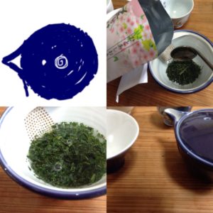 宝瓶(ほうひん)の使い方。お茶っ葉を入れてお湯を注ぎ、蓋をするまで。