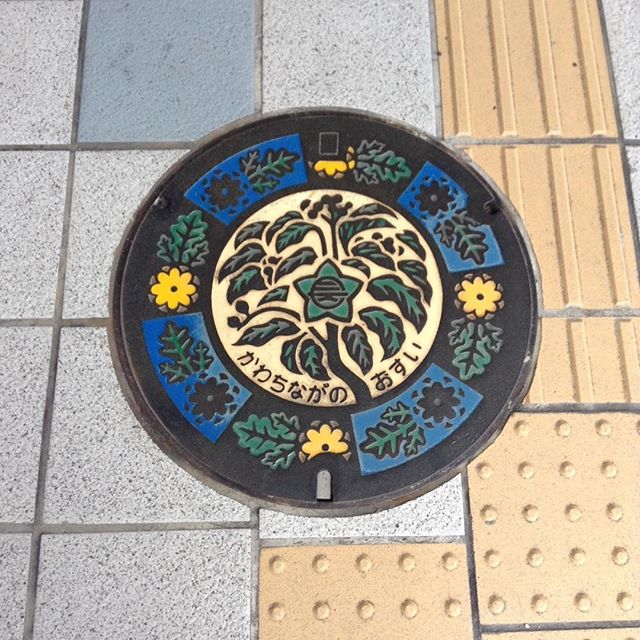 見つけた、色付き、商店街の入口。お囃子が聞こえる日。秋祭り。山車、練り歩き。 #河内長野 #大阪 #マンホール (Instagram)