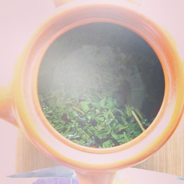 急須を覗くと何が見えるんだろう？レンズが曇ってしまうんだ。 #日本茶 #釜炒り茶 #種ノ箱 (Instagram)