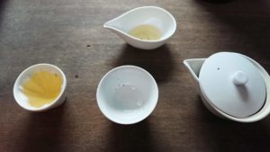 宝瓶を使った煎茶の淹れ方で、お茶ができました！