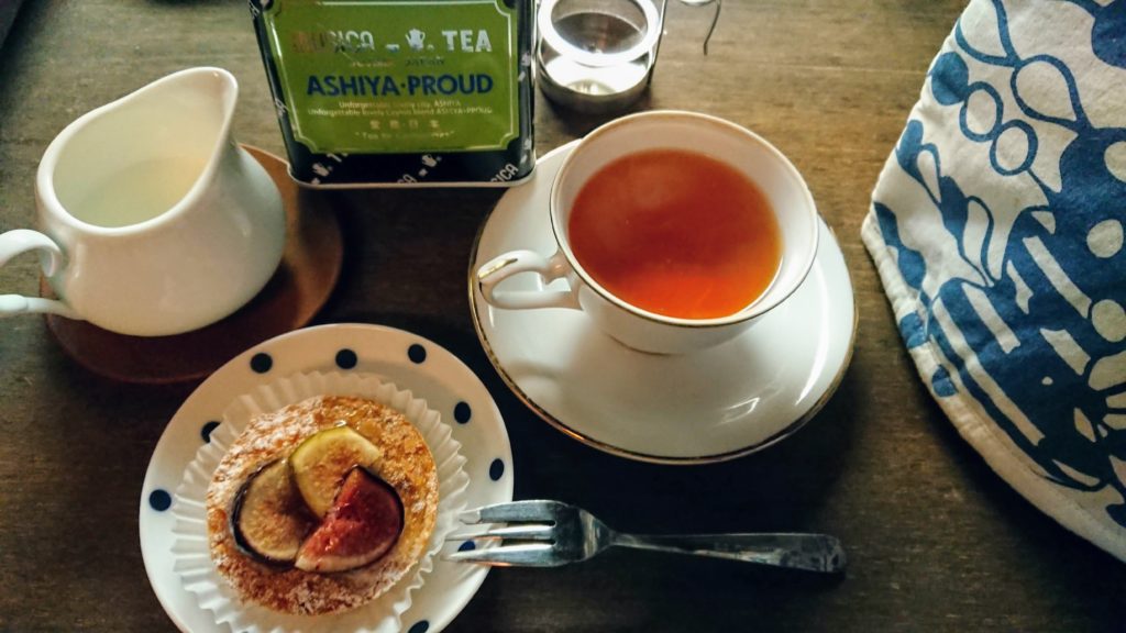 ムジカティーの芦屋プラウドとイチジクのタルト